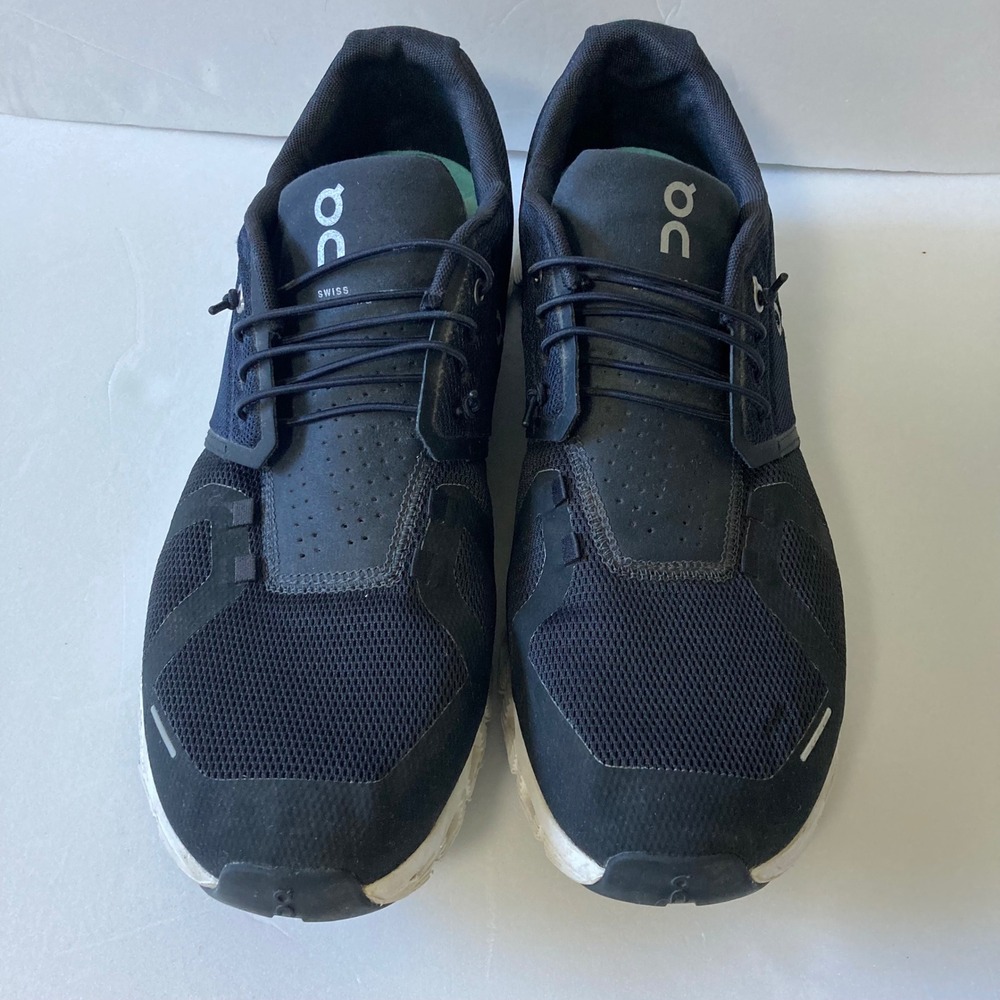 On Running Cloud 5 Navy Black Mens Size 13 Sneakers with Aetrex Insoles